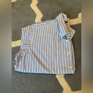 Tommy Hilfiger Navy and White Striped Shirt
